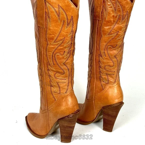 Jessica Simpson Alan Cowboy Cowgirl Boots - Women's 9B Excellent Condition - Picture 9 of 15